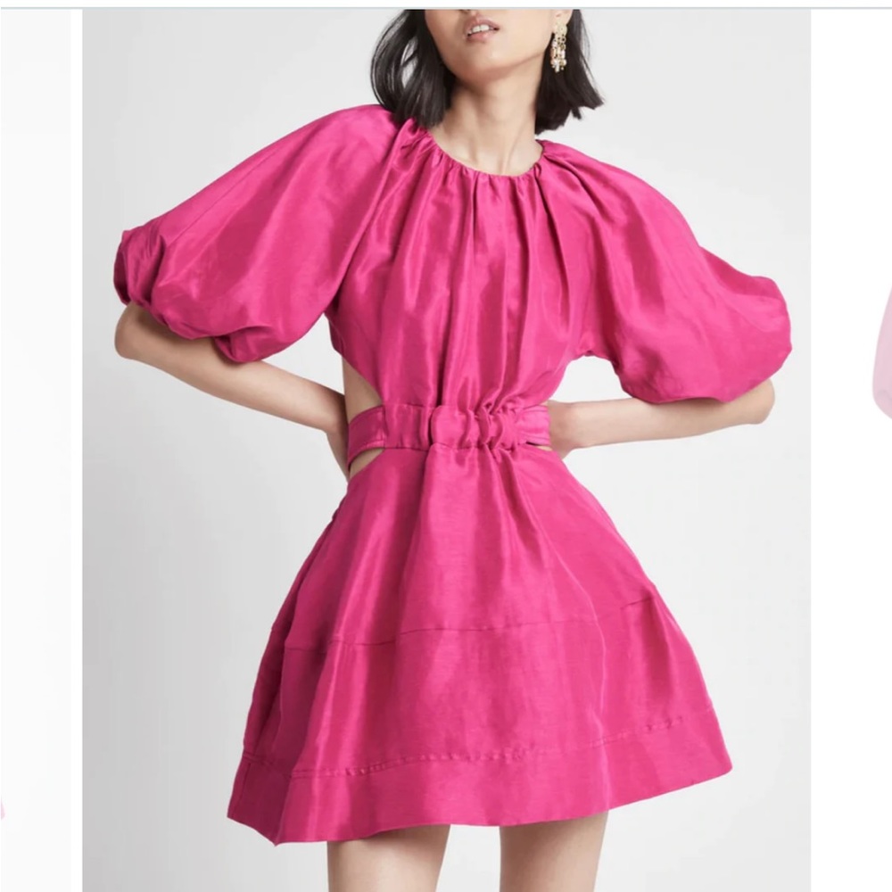 Aje Psychedelia Cut Out Mini Dress Fuchsia size 10 NEW